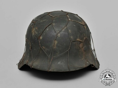 German Army Steel Helmet M42 (Camouflage Chicken-Wire version) Front