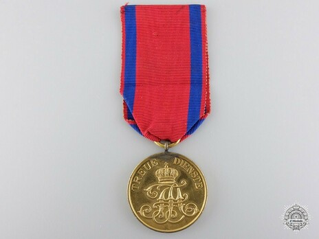 Long Service Award for Gendarmes, Gold Medal for 12 Years Obverse