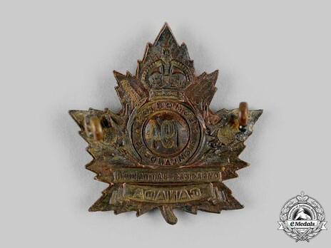 194th Infantry Battalion Officers Cap Badge Reverse