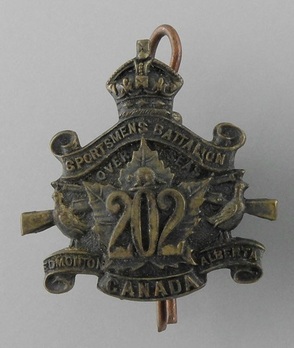 202nd Infantry Battalion Other Ranks Collar Badge Obverse