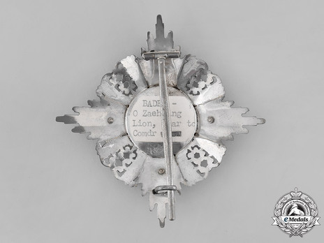 Order of the Zähringer Lion, Commander Breast Star (in silver and gold) Reverse