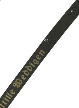 Kriegsmarine Unterseebootsflottille Weddigen Cap Tally Ribbon Obverse