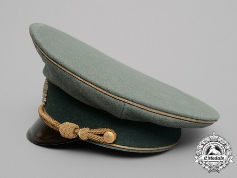 German Army General's Pre-1943 Visor Cap (with metal insignia) Left Side