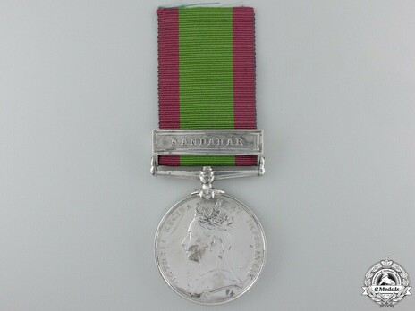 Silver Medal (with "KANDAHAR" clasp) Obverse