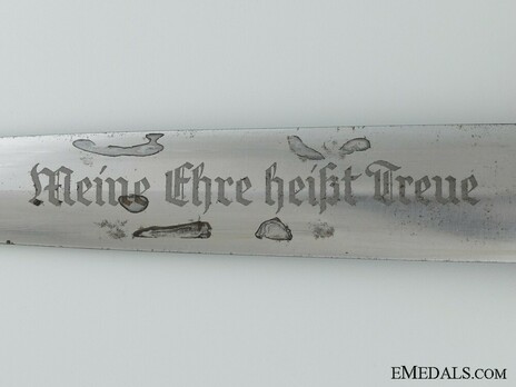 Allgemeine SS M33 RZM Marked Service Dagger (by Weyersberg, Kirschbaum & Cie) Etching Detail