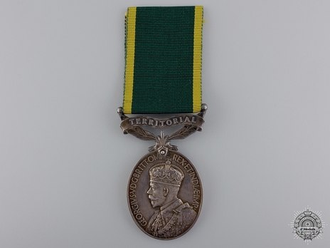 Silver Medal (for Territorial Forces, with King George V effigy) Obverse