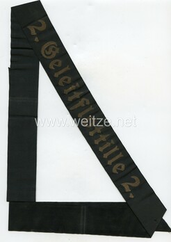 Kriegsmarine 2. Geleitflottille Cap Tally Ribbon Obverse