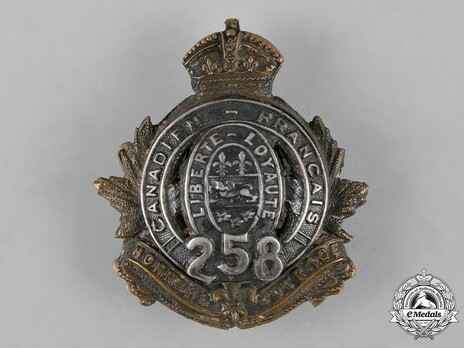 258th Infantry Battalion Officers Cap Badge Obverse