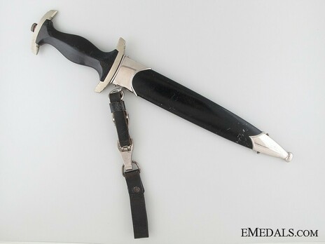 Allgemeine SS M33 Early Pre-RZM Mark Service Dagger (by Robert Klaas) Reverse in Scabbard