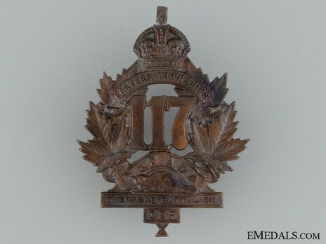 117th Infantry Battalion Other Ranks Cap Badge Obverse