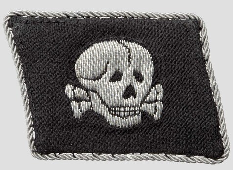 SS-TV Death's Head 1st pattern Officer Collar Tabs Obverse