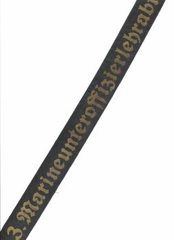 Kriegsmarine 3. Marineunteroffizierlehrabteilung Cap Tally Ribbon Obverse