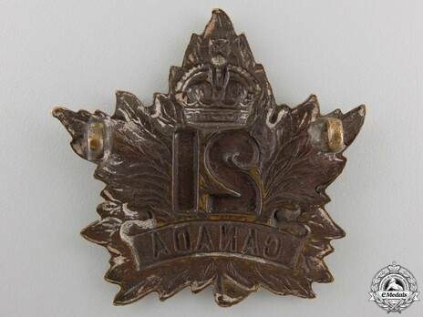 21st Infantry Battalion Other Ranks Cap Badge Reverse