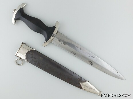 Allgemeine SS M33 RZM Marked Service Dagger (by Weyersberg, Kirschbaum & Cie) Reverse with Scabbard