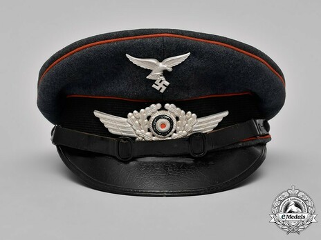 Luftwaffe Anti-Aircraft/Artillery NCO/EM Ranks Visor Cap Front