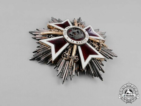 Order of the Romanian Crown, Type I, Military Division, Grand Cross Obverse