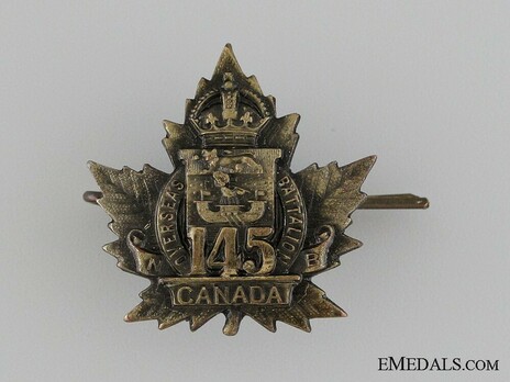 145th Infantry Battalion Other Ranks Collar Badge Obverse