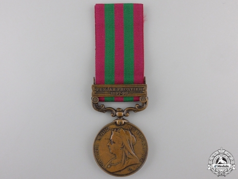 Bronze Medal (with "PUNJAB FRONTIER 1897-98" clasp) (1896-1901) Obverse