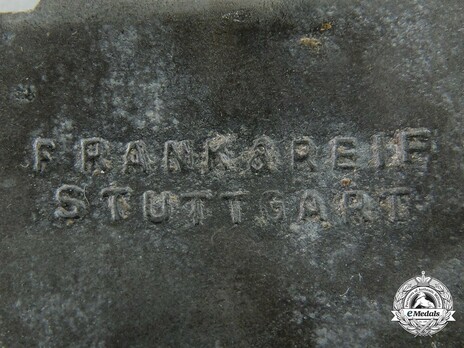 Panzer Assault Badge, in Silver, by Unknown Maker: Seven Wheels Detail