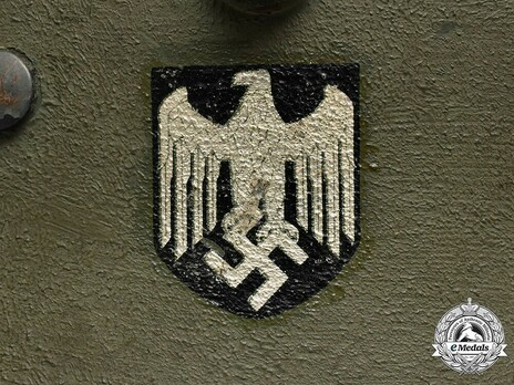 German Army Transitional Steel Helmet M18 (Double Decal version) Eagle Decal