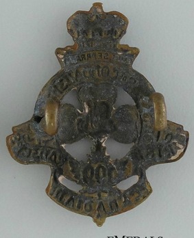 199th Infantry Battalion Other Ranks Collar Badge Reverse