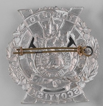 Toronto Scottish Regiment Other Ranks Glengarry Badge Reverse