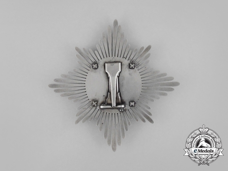 High Order of the Black Eagle, Breast Star (with smooth rays, variant 1) Reverse