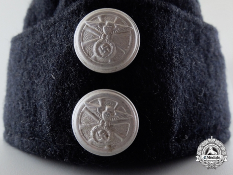 NSKK Scharführer Field Cap 2nd Pattern Button Detail