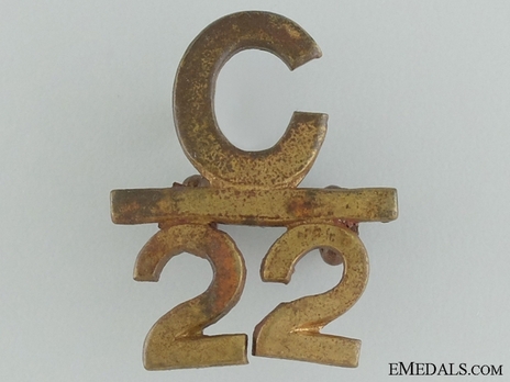 22nd Infantry Battalion Other Ranks Shoulder Title Obverse