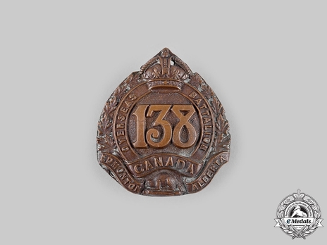 138th Infantry Battalion Other Ranks Cap Badge Obverse