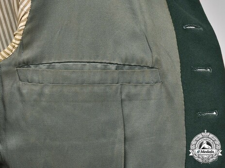 German Army Artillery & Ordnance EM's Dress Tunic Interior Detail