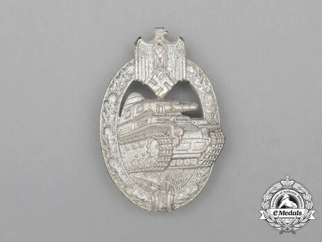 Panzer Assault Badge, in Silver, by Assmann Obverse