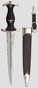 Allgemeine SS M33 Service Dagger with Röhm Dedication Removed Obverse with Scabbard