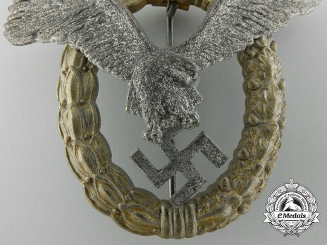 Combined Pilot/Observer Badge (2nd Model) (in zinc) Detail