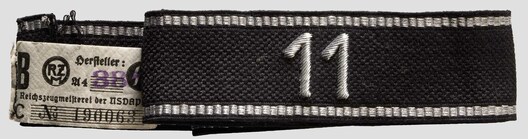 Allgemeine SS 11th SS-Standarte Cuff Title Obverse