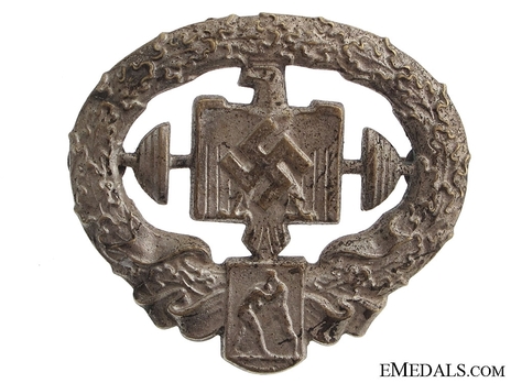 German Heavy Athletics Sports Badge, Type II, in Silver Obverse