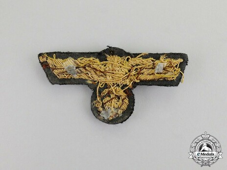 Kriegsmarine Gold On Blue Cloth Cap Eagle Insignia (Hand-Embroidered version) Reverse