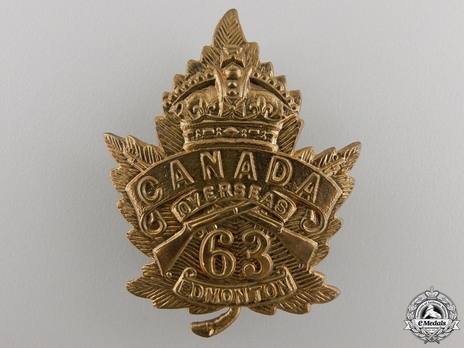 63rd Infantry Battalion Other Ranks Cap Badge Obverse