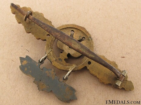 Long-Range Night Fighter Clasp, in Gold (with star pendant) Reverse