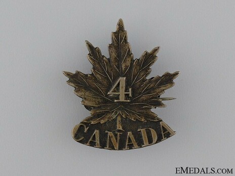 4th Infantry Battalion Other Ranks Cap Badge Obverse