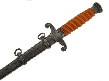 German Army WKC-made Early Version Officer’s Dagger Reverse in Scabbard Detail