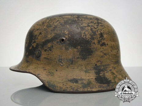 German Army Steel Helmet M35 (Painted Tropical Camouflage version) Left Side