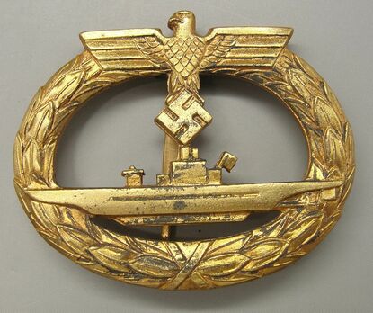 Submarine War Badge, by B. H. Mayer (in zinc) Obverse