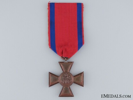 Long Service Award for Gendarmes, Cross for 18 Years Obverse