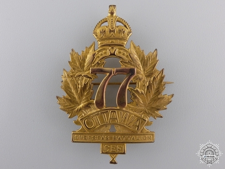 77th Infantry Battalion Officers Cap Badge Obverse