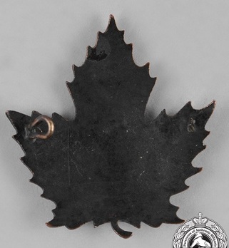 Eaton's Machine Gun Battery Other Ranks Cap Badges (with Maple Leaf Design) Reverse