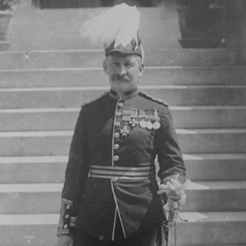 Brigadier-General Kelly of the Boer War wearing a DSO, c. 1900
