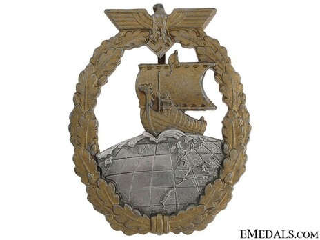 Naval Auxiliary Cruiser War Badge, by C. Schwerin (in zinc) Obverse