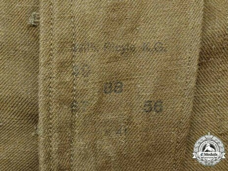 Afrikakorps Heer 1st pattern Field Tunic (EM version) Stamp Detail
