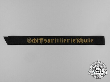 Kriegsmarine Schiffsartillerieschule Cap Tally Ribbon Obverse